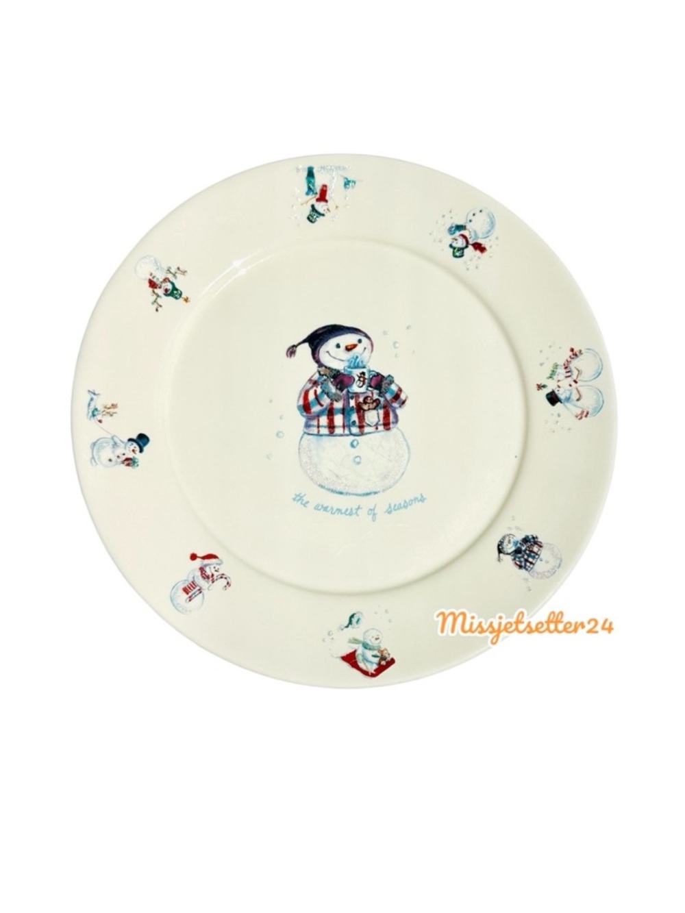 Bath and Body Works Vintage Snowman Holiday Cookie Plate
